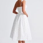 Marlena Midi Dress - White Multi Floral Print - Image 10
