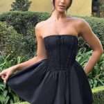 Evie Mini Dress - Black - Image 5