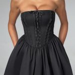 Evie Mini Dress - Black - Image 7