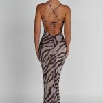 Nessa Maxi Dress - Zebra Print - Image 2