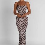 Nessa Maxi Dress - Zebra Print - Image 6
