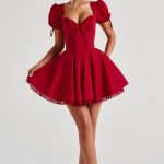 Annie Mini Dress - Red - Image 8