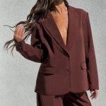 Noa Oversized Suit Jacket - Brown
