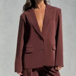 Noa Oversized Suit Jacket - Brown - Image 7