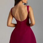 Alana Mini Dress - Wine - Image 4