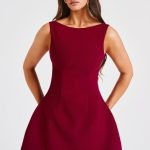 Alana Mini Dress - Wine - Image 10