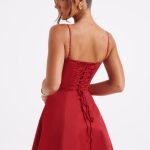 Lacey Mini Dress - Red - Image 2