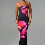 Allegra Midi Dress - Black Floral Print