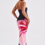 Allegra Midi Dress - Black Floral Print - Image 2
