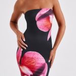 Allegra Midi Dress - Black Floral Print - Image 8