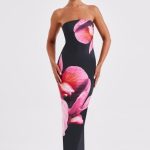 Allegra Midi Dress - Black Floral Print - Image 9