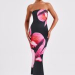Allegra Midi Dress - Black Floral Print - Image 10