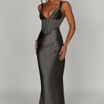 Shae Maxi Dress - Charcoal - Image 5