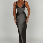 Shae Maxi Dress - Charcoal - Image 8