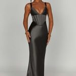 Shae Maxi Dress - Charcoal - Image 9