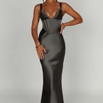 Shae Maxi Dress - Charcoal - Image 11