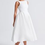 Clarabella Midi Dress - Ivory - Image 12