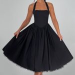 Cressida Midi Dress - Black - Image 3