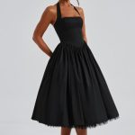 Cressida Midi Dress - Black - Image 6