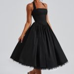 Cressida Midi Dress - Black - Image 7