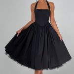 Cressida Midi Dress - Black - Image 10