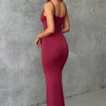 Saskia Maxi Dress - Cherry - Image 4