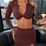 Eliza Mini Skirt - Chocolate - Image 2