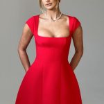 Lena Mini Dress - Red - Image 11
