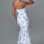 Angelina Maxi Dress - Blue Floral Print - Image 2