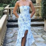 Angelina Maxi Dress - Blue Floral Print - Image 5