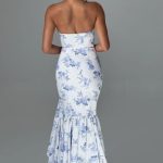 Angelina Maxi Dress - Blue Floral Print - Image 6