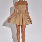 Katrina Mini Dress - Gold Sparkle - Image 3