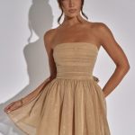 Katrina Mini Dress - Gold Sparkle - Image 4