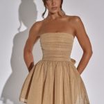 Katrina Mini Dress - Gold Sparkle - Image 5