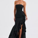 Angelina Maxi Dress - Black - Image 4