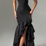 Angelina Maxi Dress - Black - Image 7