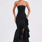 Angelina Maxi Dress - Black - Image 9