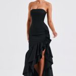 Angelina Maxi Dress - Black - Image 10