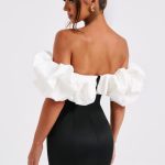 Allie Mini Dress - Black/White - Image 5