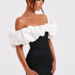Allie Mini Dress - Black/White - Image 6