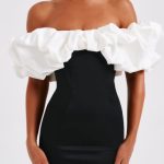 Allie Mini Dress - Black/White - Image 7