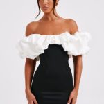 Allie Mini Dress - Black/White - Image 9