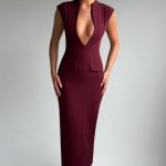 Nellie Midi Dress - Cherry Lacquer