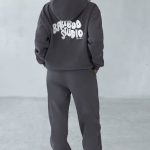Studio Sweatpants - Charcoal/White - Image 3