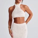 Margot Halter Top - Ivory - Image 12