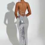 Atari Maxi Dress - Silver - Image 6
