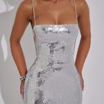 Atari Maxi Dress - Silver - Image 8
