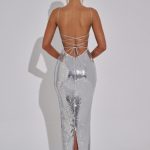 Atari Maxi Dress - Silver - Image 10