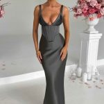 Shae Maxi Dress - Charcoal - Image 3