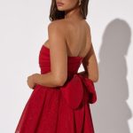 Katrina Mini Dress - Red Sparkle - Image 10